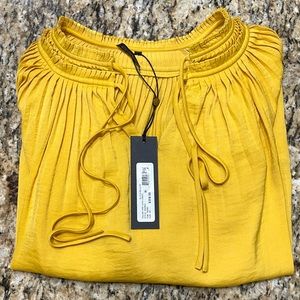 $358 NWT Kobi Halperin Women's HPE Sunflower Alaina V-Neck Blouse Size SX